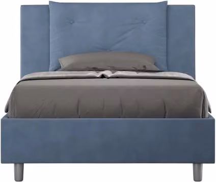 Letto imbottito con contenitore Appia Ityhome in microfibra blu L/P/H: 120 x 222 x 110 cm – 1