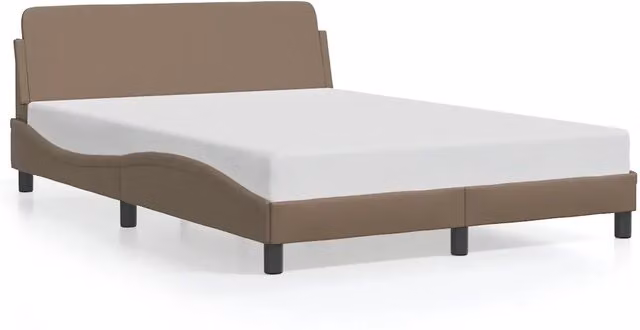 Giroletto matrimoniale Dover beige in similpelle L/P/H: 120 x 200 cm