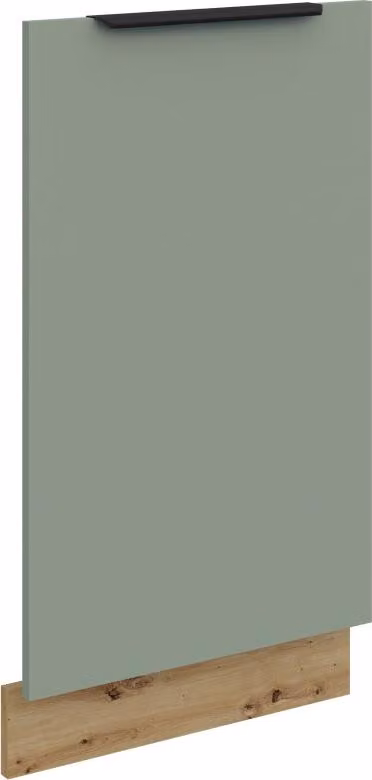 Sportello per lavastoviglie da incasso LUNARA - 45x72 cm, verde / rovere artigianale