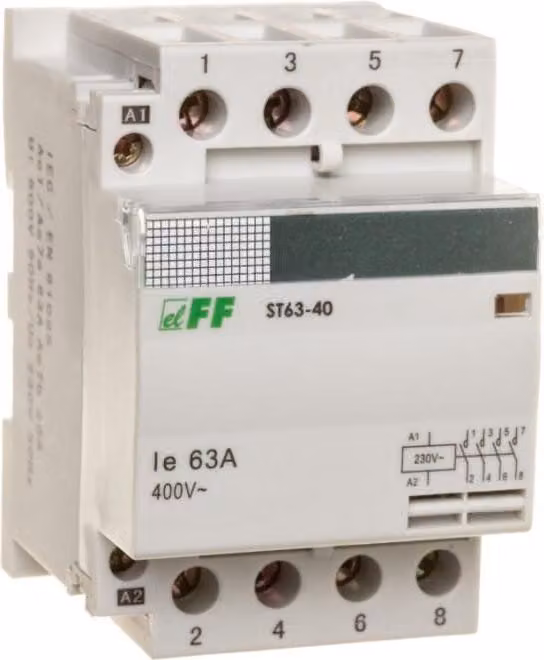 Contattore modulare 63A 4×NO 230V AC ST63-40 F&F