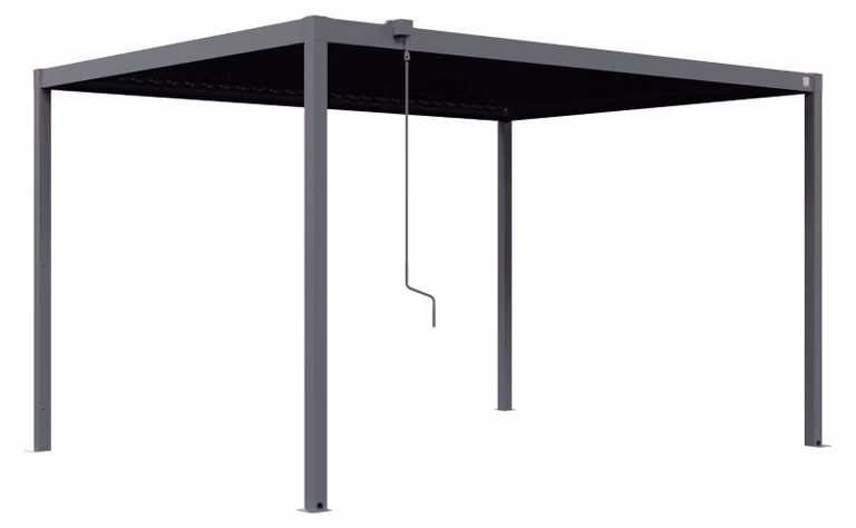 PRIMEYARD Pergola bioclimatica 3x4 m Pali e tetto a lamelle in acciaio - antracite