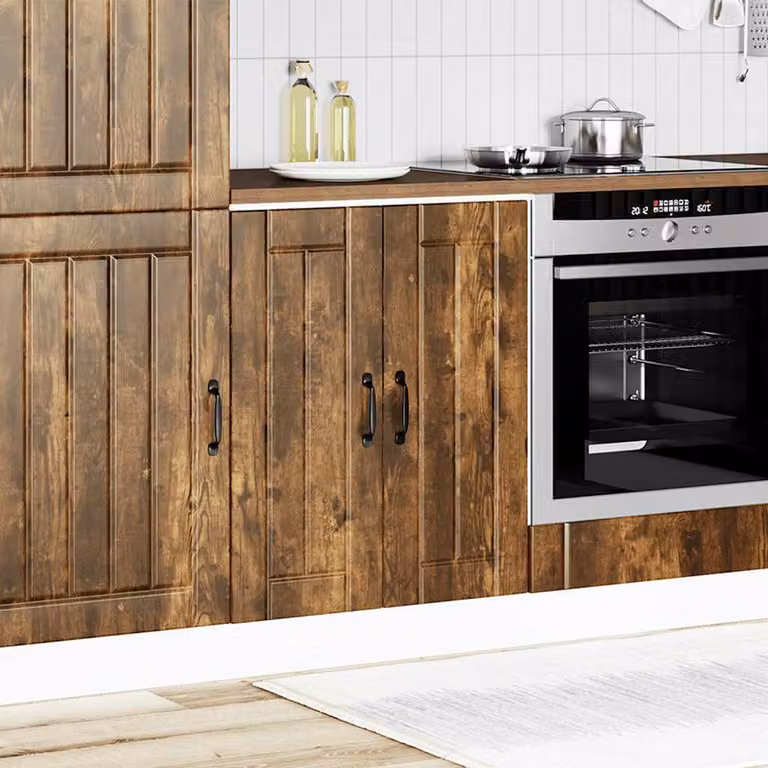 Mobile Base Lavello Lucca Rovere Fumo in Legno Multistrato