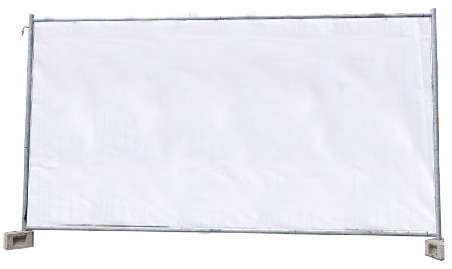 Telo per Recinzione Cantiere Bianco, 1.76m x 3.41m, 160g/m²