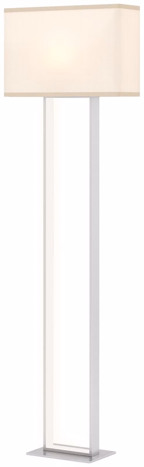 Lampada da terra a LED HOMCOM con paralume in lino, 3 tonalità di luce