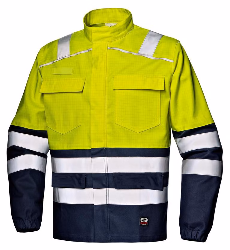 Giacca di sicurezza Sir Safety Supertech 360, ignifuga e antistatica, da uomo, taglia M, giallo/blu ad alta visibilità