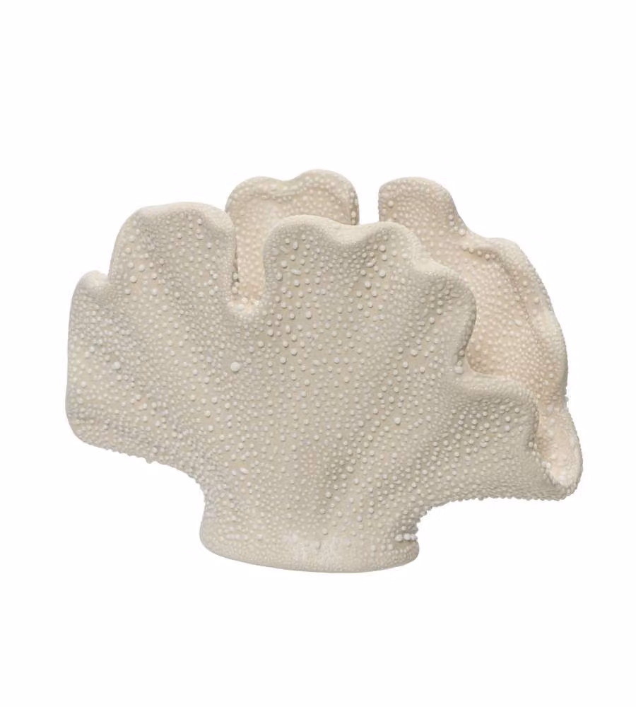 Kaemingk Vaso decorativo corallo Crema 7,5x14,6xH9,8 cm arredo casa