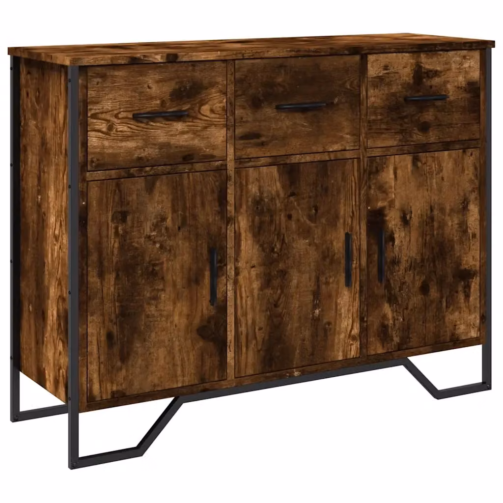 Credenza Buffet da cucina Design Mania in legno Rovere Fumo, L 97 cm x P 32,5 cm x H 74,5 cm – 2