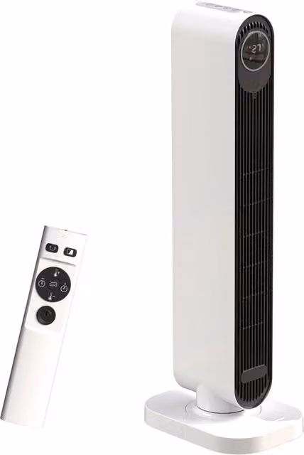 Termoventilatore in ceramica XYLO 2000W con telecomando, timer e oscillazione, Bianco