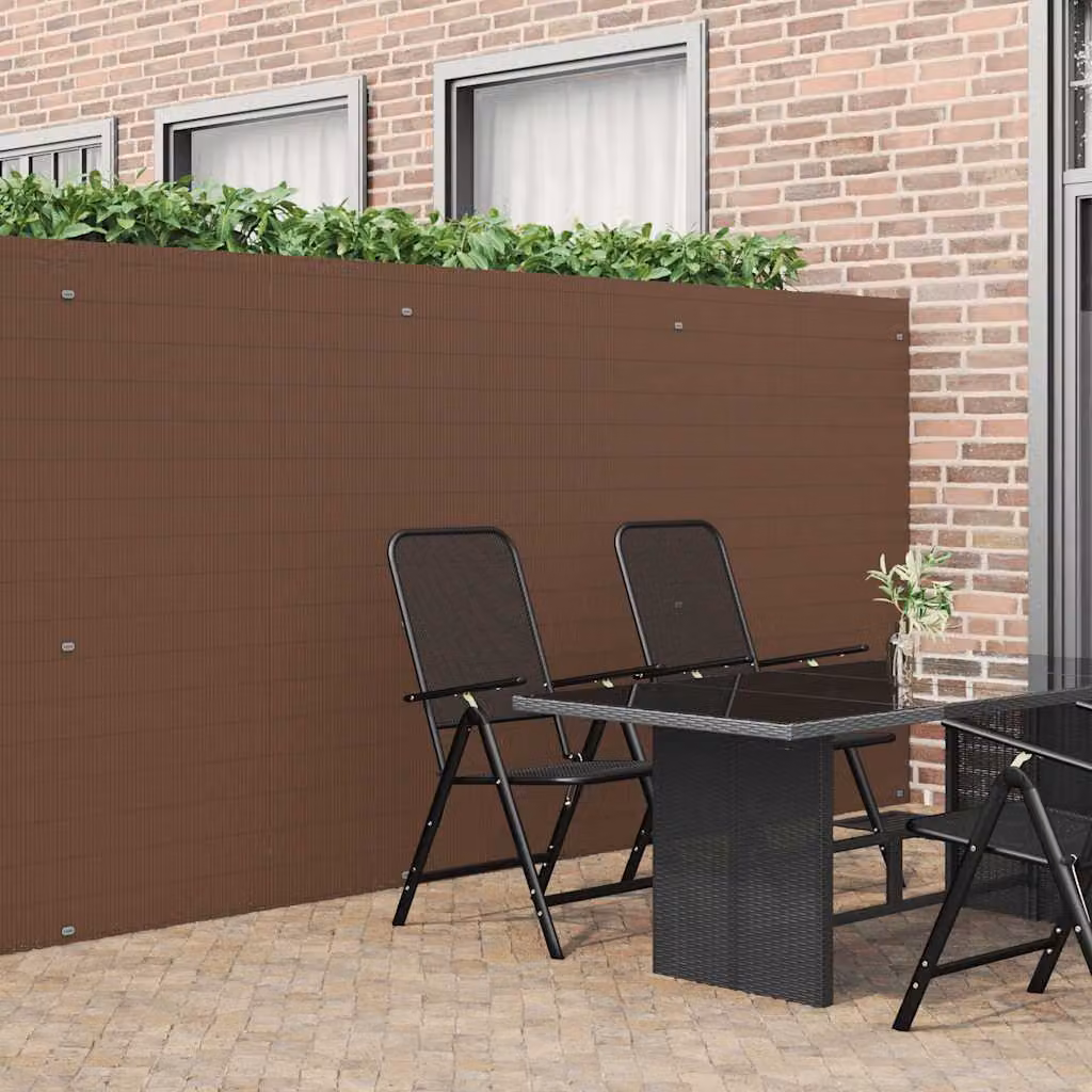 Maison Exclusive - Recinzione da giardino bifacciale marrone 1,8x3 m PVC