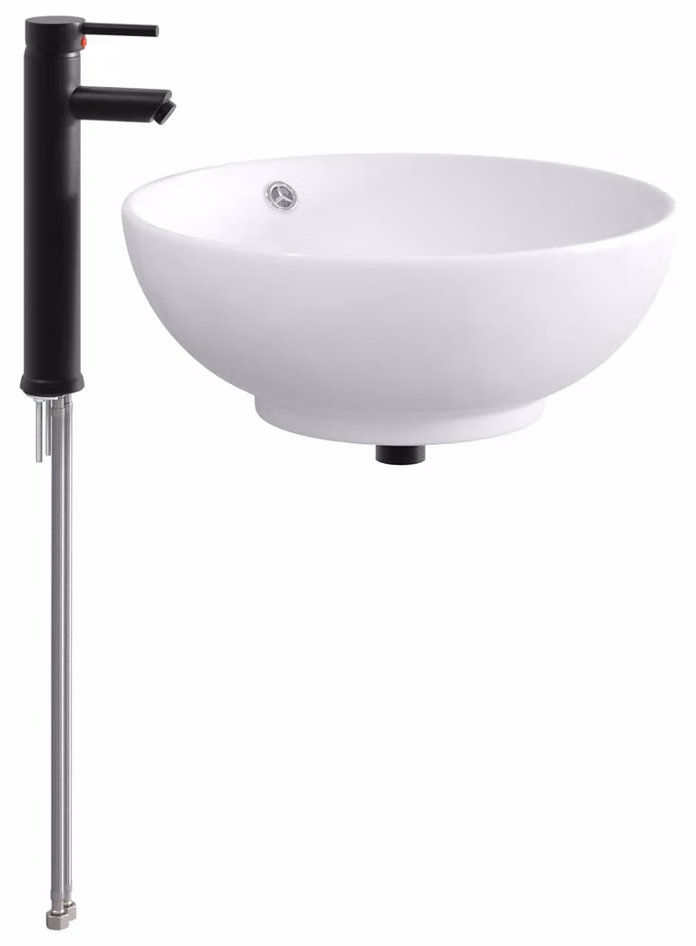 Lavabo da bagno Nero Opaco 44 x 44 x 16 cm Metallo