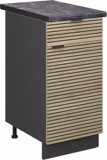 Mobiletto base per cucina Fame-Line Pannello in quercia/Antracite 40 cm, PL Antracite Vicco