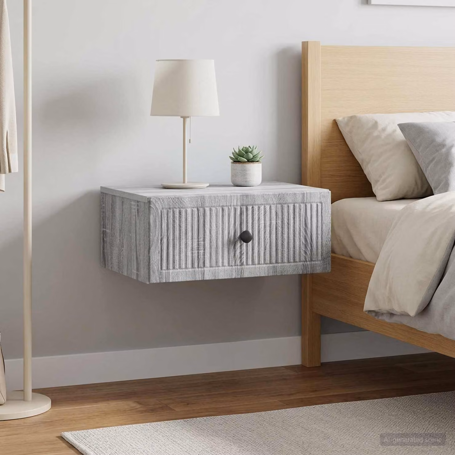 Set di 2 Armadi da Notte vidaXL Grigio Sonoma L: 49 cm, P: 34,5 cm, H: 20 cm