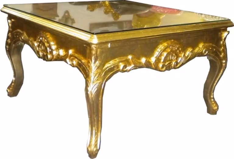 Casa Padrino Tavolino barocco 70 x 70 cm oro - Tavolino - Tavolino da salotto - Tavolino - Arredamento