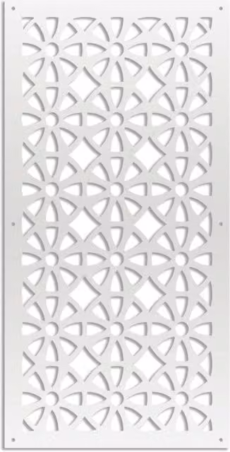 WHEELS - Pannello in PVC traforato - Parasole Misura: 98x198 cm, Colore: bianco