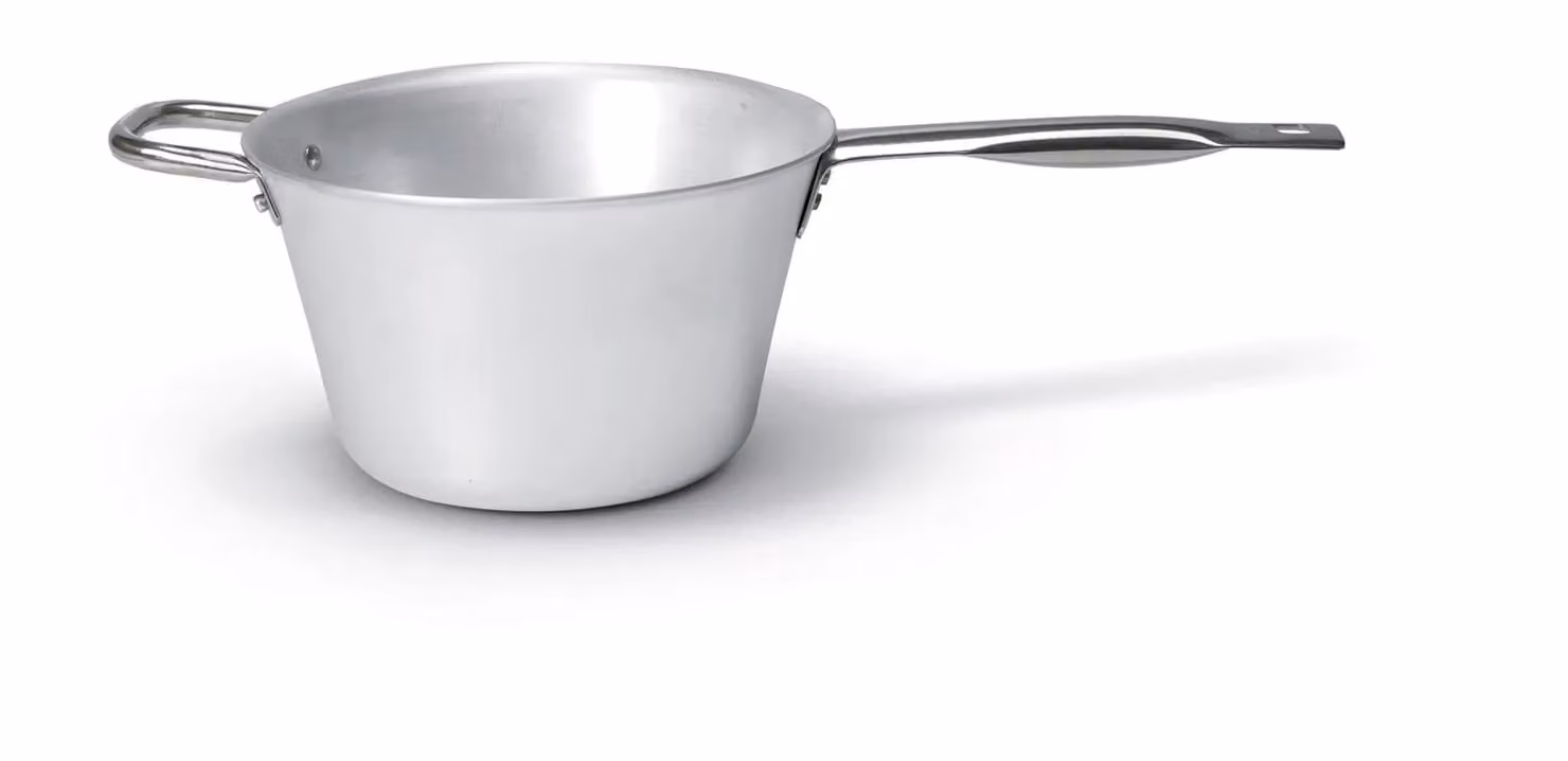 Paiolo in alluminio con manico e maniglia in acciaio inox, spessore 3 mm, diam.28cm (2° SCELTA)