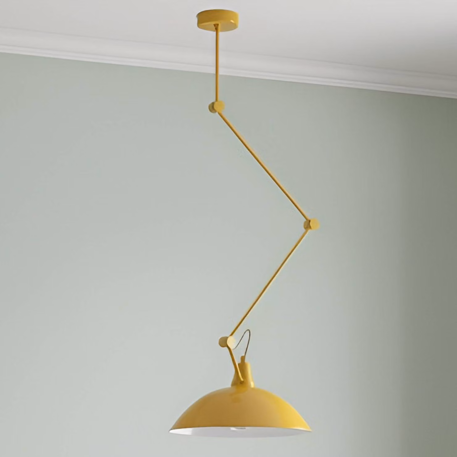 Lampada a sospensione Melos ALDEX, dimmerabile, Giallo / Arancione, Soggiorno / Sala da pranzo, Metallo, Scandinavo, Lampada a sospensione