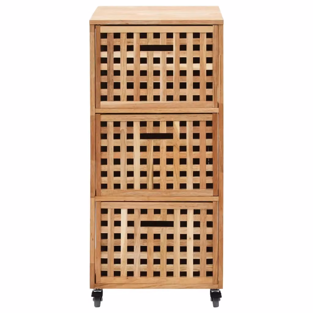 Mobiletto da Bagno Moderno vidaXL in Legno di Noce Marrone L/P/H: 41 x 41 x 91 cm – 2