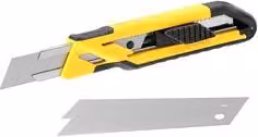 Cutter Stanley a spezzare giallo con lama in acciaio inossidabile da 18 mm