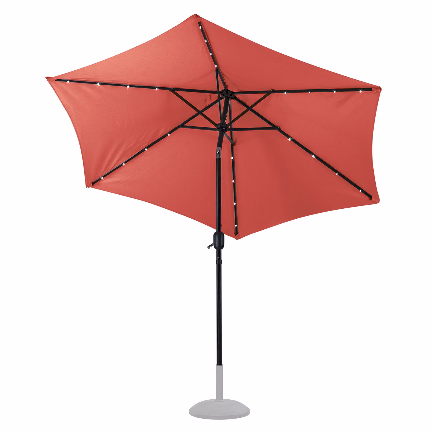 Ombrellone in alluminio Triest Solar / LED rosso