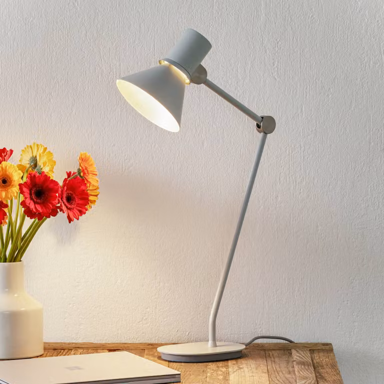 Anglepoise Lampada da scrivania Type 80, Alluminio / Grigio / Zincato, Studio / Ufficio, Metallo, Design, Lampada da tavolo