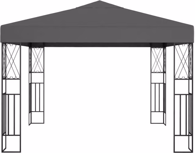 Gazebo 3x3 m Antracite in Tessuto 48006