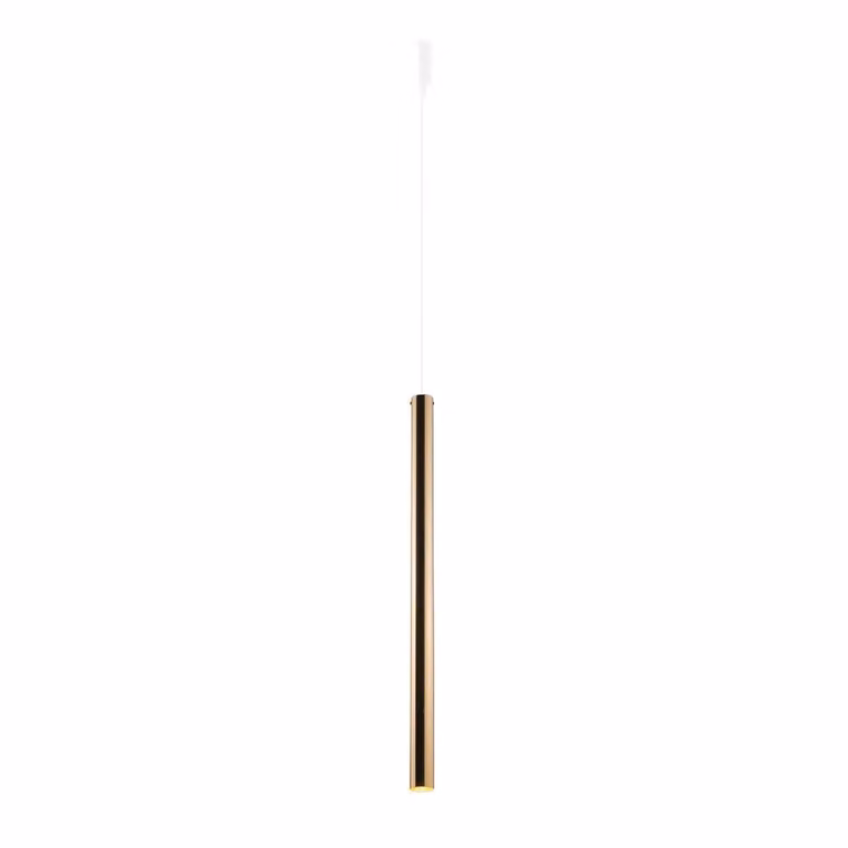 Lampada a sospensione tubolare bianca/ottone AKADI 1xGU10 4W Amplex