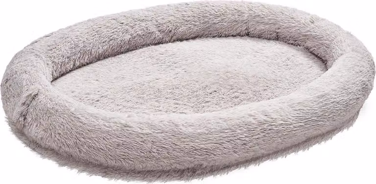 Letto per cani SucceBuy per umani e cani, 176x122x24 cm, letto oversize in memory foam, con tasca laterale, maniglia e cerniera, sfoderabile e lavabile in lavatrice, morbido pelo alto, grigio