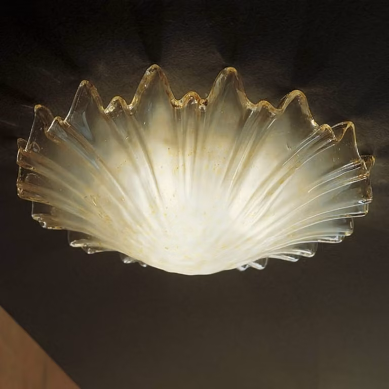 Sil-Lux Plafoniera soffitto CORTINA, dimmerabile, Crema / Ambra, Soggiorno / Sala da pranzo, Metallo, Plafoniera