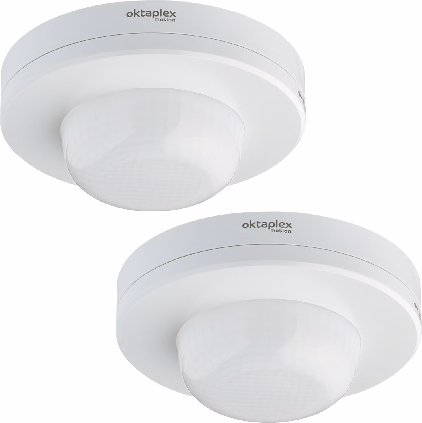 2x Oktaplex rilevatore di presenza a soffitto 360° IP65 rilevatore di movimento da esterno e interno 230V LED bianco adatto con funzione di accensione permanente