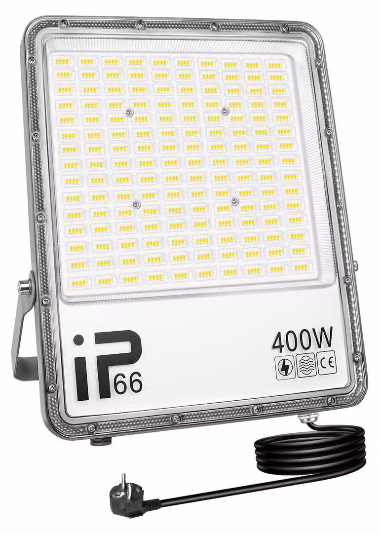 Faretto LED da esterno, 400 W, 40.000 lumen, 6000 K, grado di protezione IP66