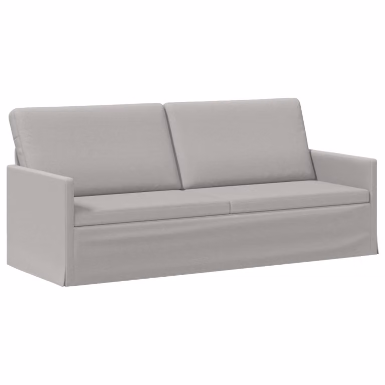 vidaXL Divano a 3 posti moderno in tessuto Grigio con struttura in metallo L: 190 cm, P: 81 cm, H: 82 cm