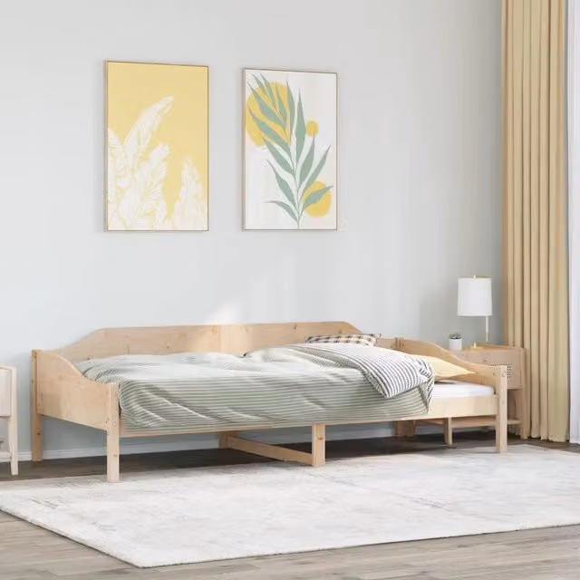 Struttura Letto Design Mania in Legno Massello di Pino Naturale L/P/H: 90 x 190 x 97 cm – 1