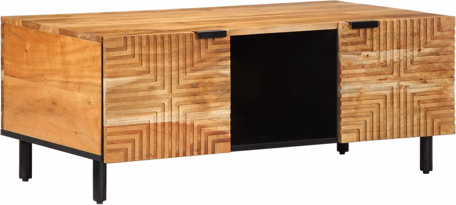 vidaXL Tavolino da caffè, 100 x 54 x 40 cm, legno massello di acacia