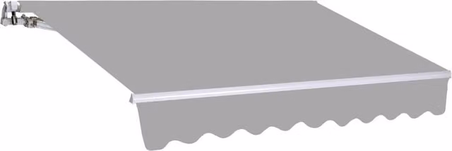 Tenda da Sole Barra Quadra 2x2,5m Tessuto in Poliestere Grigio Cenere