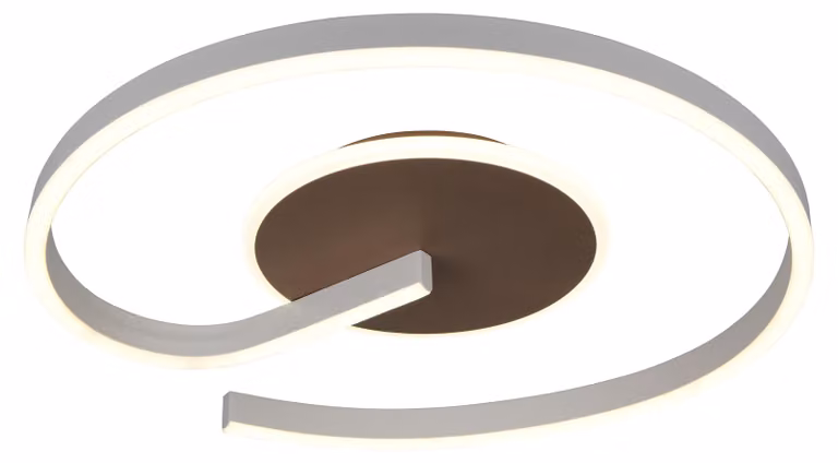 LED, plafoniera, metallo, caffè, interruttore dimmer, CCT, H 6,5 cm