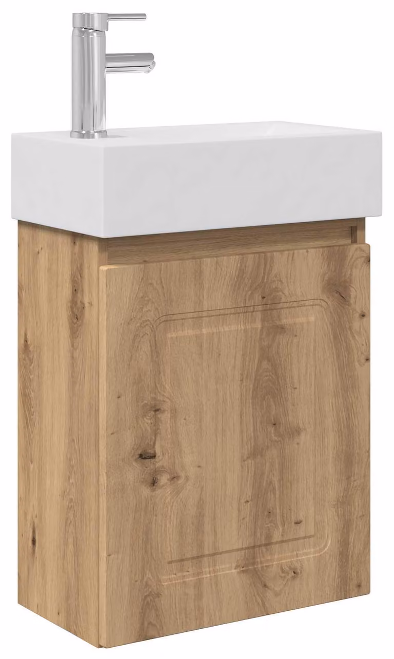 Mobile bagno con rubinetto Rovere Artigianale