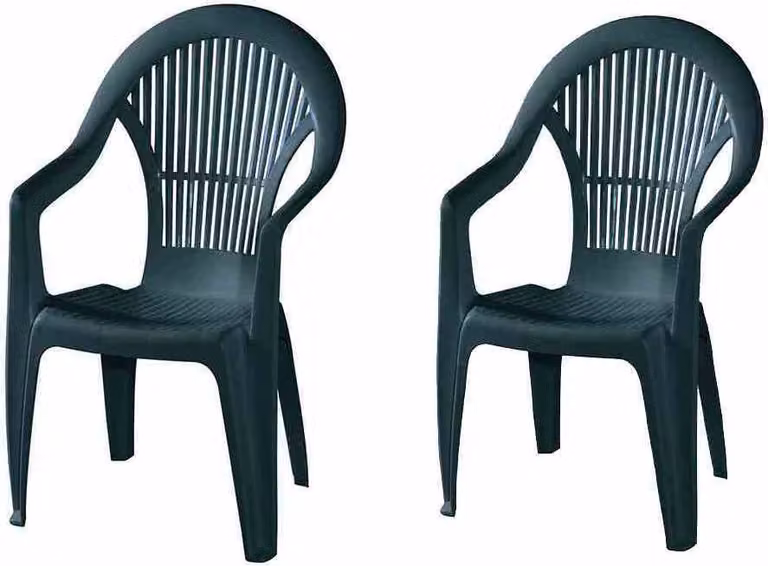 PROGARDEN Vega SET 2x sedie impilabili in plastica verde M73538