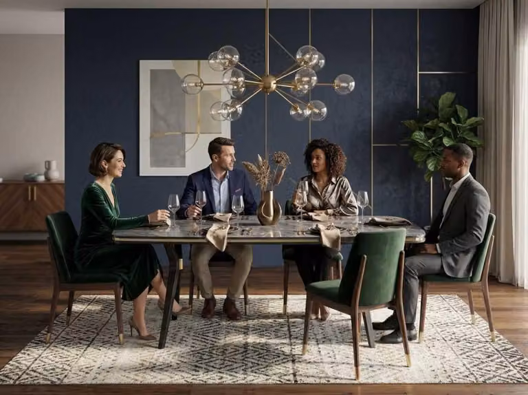 Esstisch Stil modern schwarz rechteckig Esszimmer komfortabel