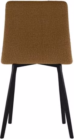 Sedia Ariel in tessuto Easy-Clean marrone con struttura in metallo nero - Sedia da pranzo dal design contemporaneo ed elegante