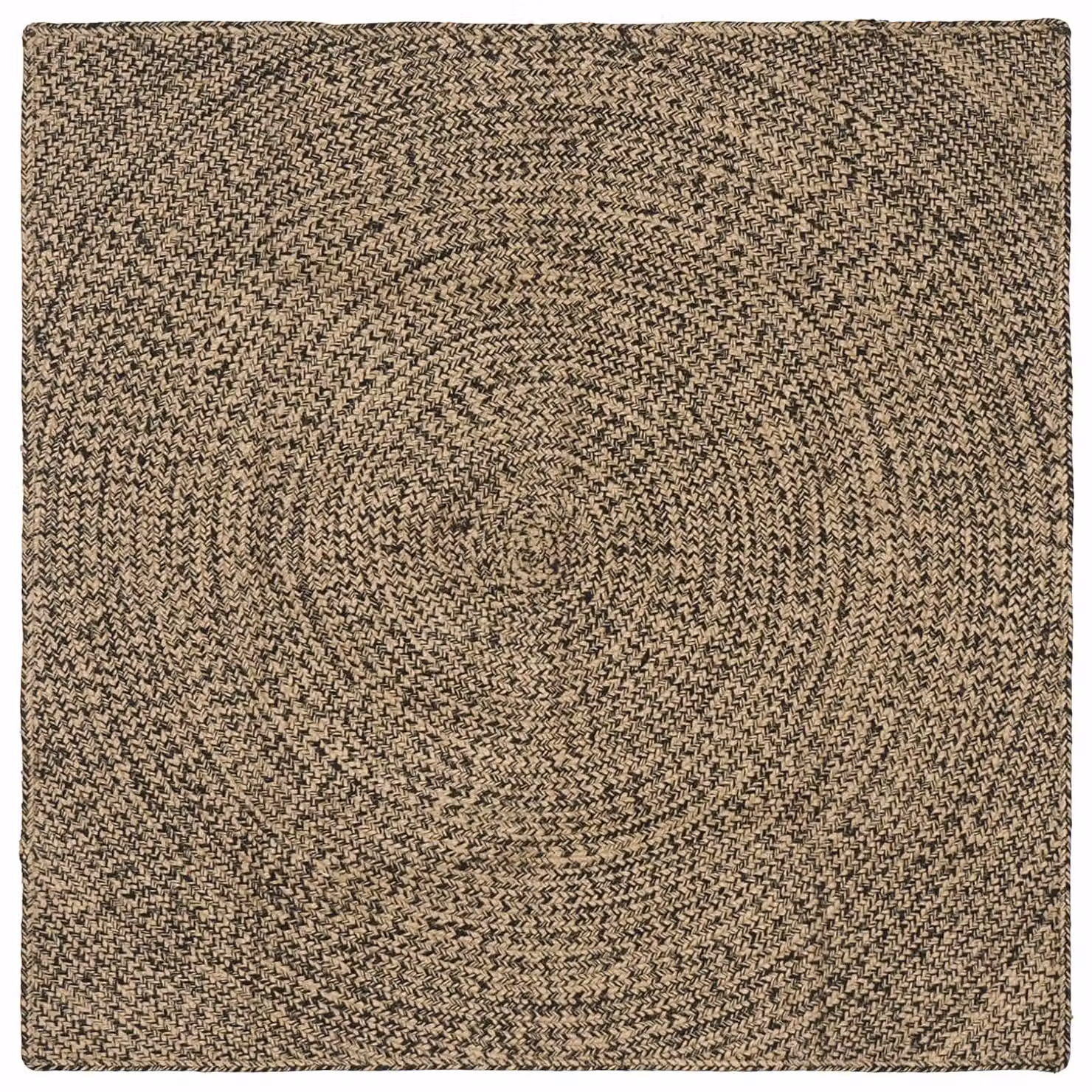 Tappeto da area in juta vidaXL, quadrato, multicolore, 160 x 160 cm