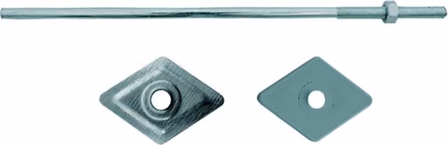 Barretta filettata Iperbriko zincata argento, L: 120 mm, Diametro: 6 mm