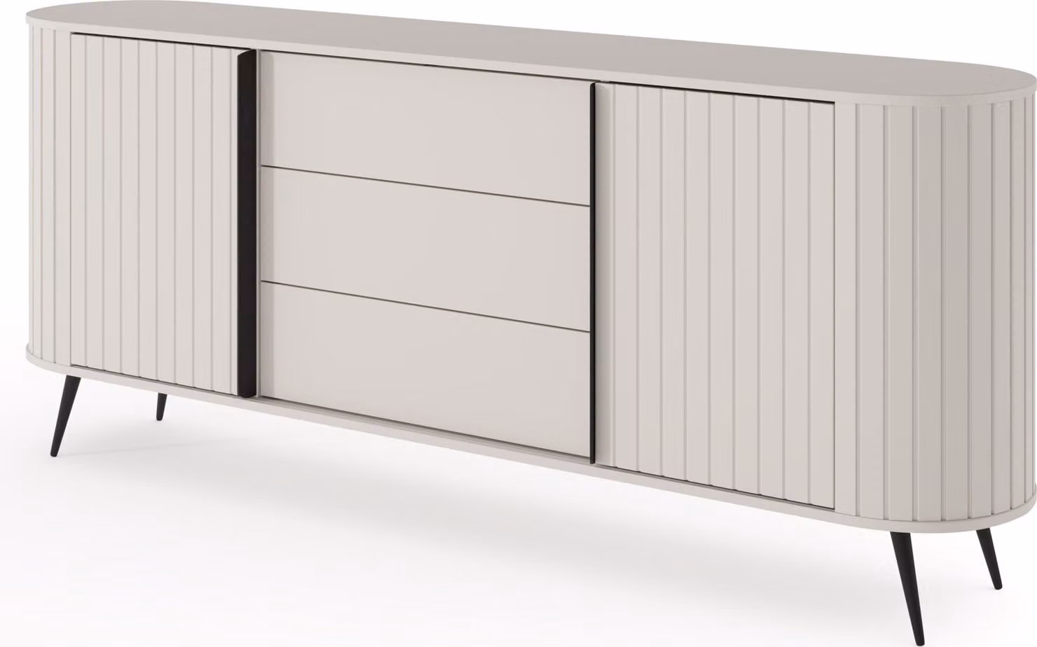 Comodino, grigio chiaro, dimensioni: 196 x 81, 8 x 40, 2 cm