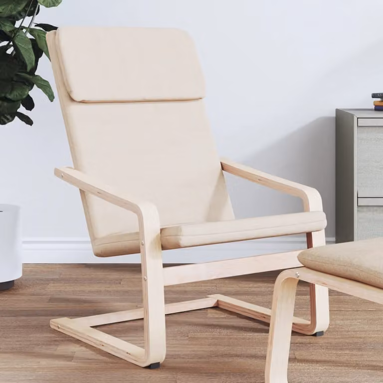 The Living Store Relaxsessel Creme Stoff