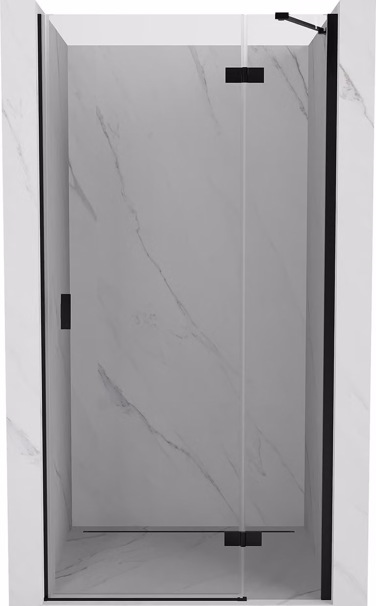 Mexen Mist-H porta doccia a battente destra 90 cm, trasparente, nera - 8A5-090-000-70-00-P