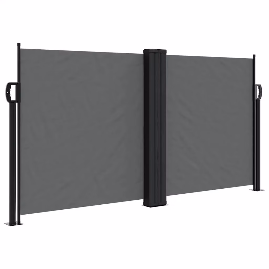 Tenda da sole laterale retrattile vidaXL in poliestere e acciaio, colore antracite, L: 600 cm, H: 120 cm – 2