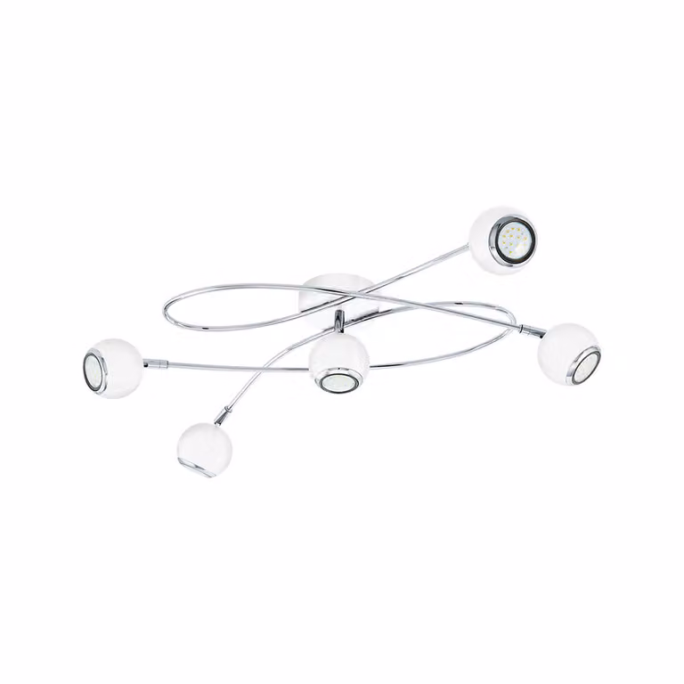Eglo 94252 Locanda Plafoniera LED 5 x 3 W acciaio bianco cromo