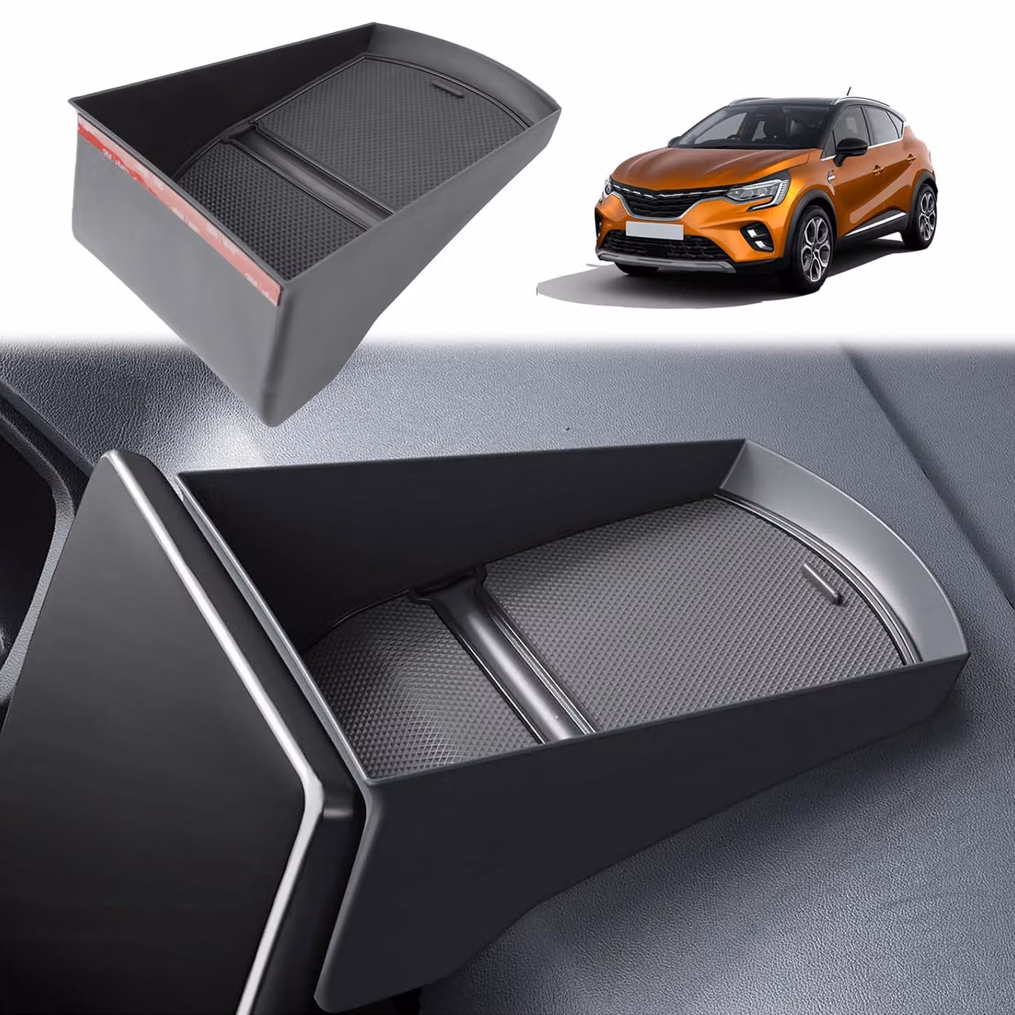 Contenitore portaoggetti per la console centrale, compatibile con Renault Captur 2