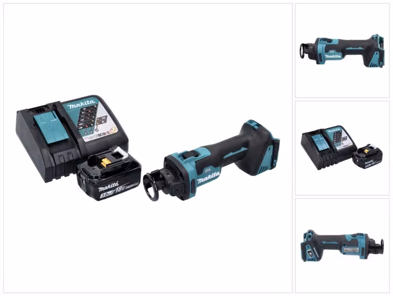 Makita DCO 181 RF1 Fresa rotante a batteria 18 V 32000 giri/min Brushless + 1x batteria ricaricabile 3,0 Ah + caricabatterie