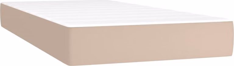 Materasso a Molle per Bambini Rigidità Media Cappuccino 80x160 cm in Pelle finta