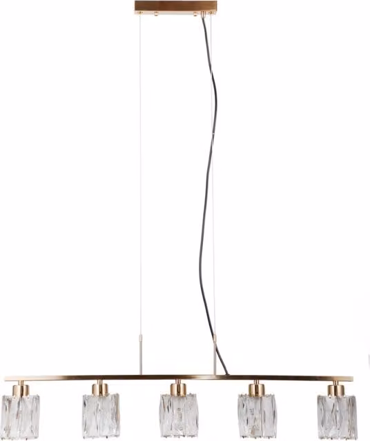 Lampadario a sospensione SIMONA oro cristallo 5xE14 Italux